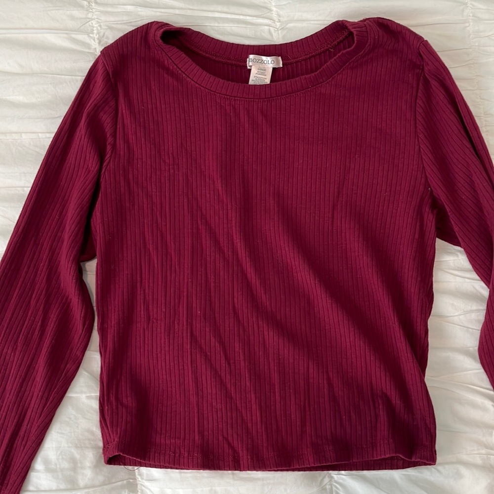 Long sleeve baby tee, size large